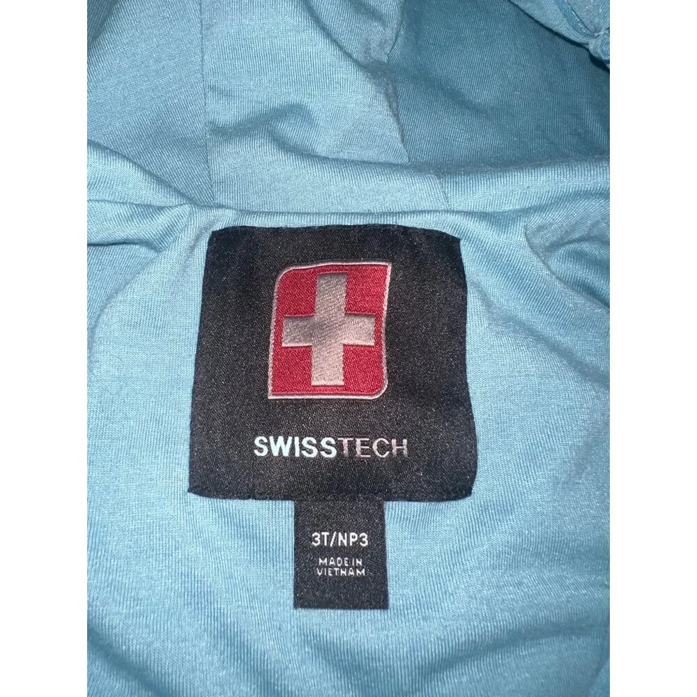 Swiss Tech Kids’ Colorblock Hooded Jacket 3T Water Resistant & Stylish Outerwear